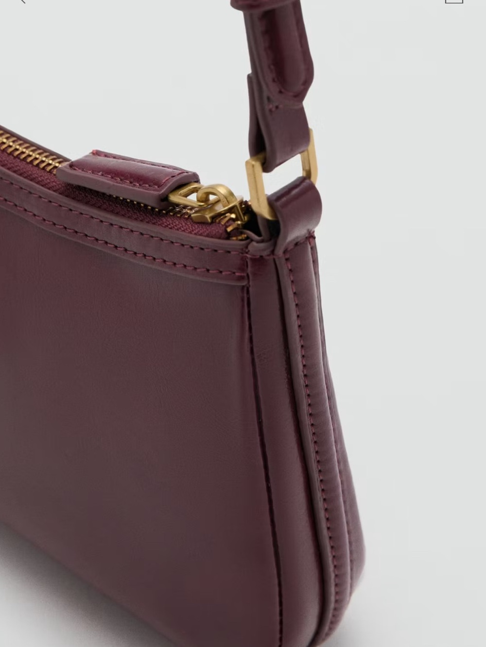 Mango Burgandy Crossbody bag with charm - Picture 5 of 5